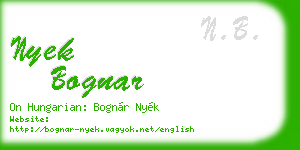 nyek bognar business card